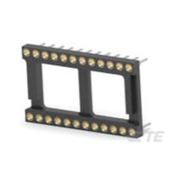 Te Connectivity Ic Socket, Dip24, 24 Contact(S), 2.54Mm Term Pitch, 0.6Inch Row Spacing, Solder 2-1571552-8